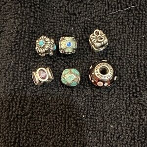 Pandora Silver and Turquoise Charm Collection